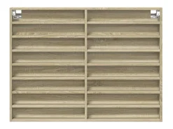 Sale vidaxl Armário vitrine 100x8,5x75 cm derivados madeira carvalho sonoma Castanho