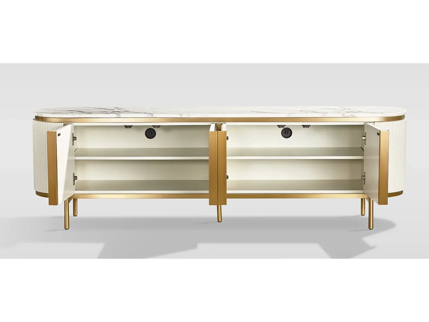 Armário 200x60x40 cm branco Stilig ST382C^ Móvel De Tv