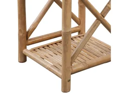 Mobikasa Armário/prateleira de design com 4 níveis em bambu bege 2702011/2 Castanho
