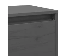 vidaxl Armários de parede 2 pcs 45x30x35 cm pinho maciço cinza^ Prateleira