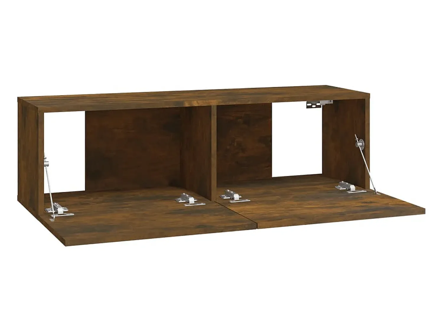 Móvel De Tv|vidaxl Armários de parede p/ TV 4 pcs 100x30x30 cm carvalho fumado Castanho