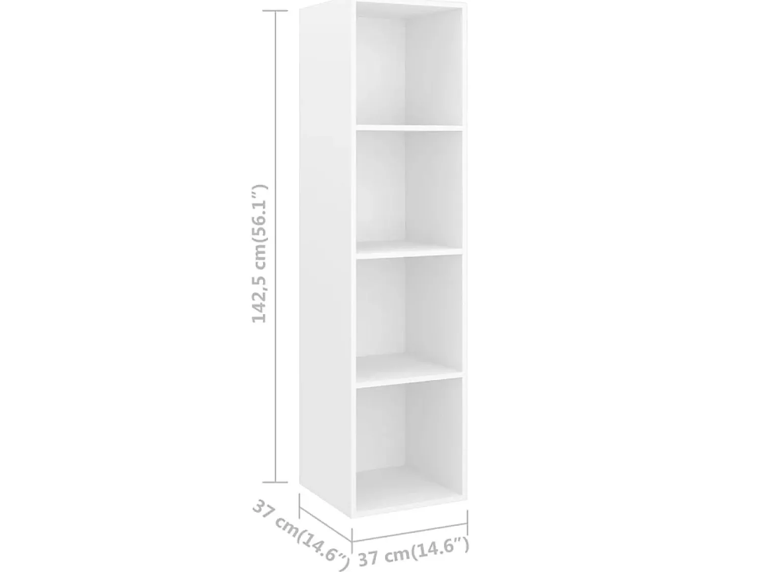 Móvel De Tv| Armários de parede para TV 2 pcs derivados de madeira PT138020 Branco