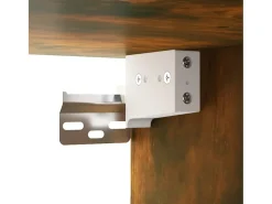vidaxl Armários de parede 2pcs 102x30x20cm derivados de madeira fumado^ Prateleira