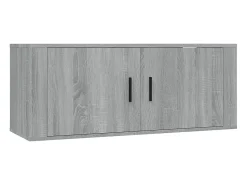 Helloshop26 Armários de TV multimídia de parede prateleira de TV aparador de TV sala de jantar sala de estar quarto 3 peças sonoma 100 x 345 x 40 cm cinza 02_0029049^ Móvel De Tv