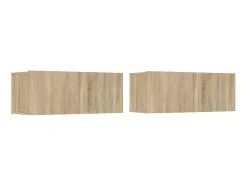 Móvel De Tv* Armários TV 2 pcs 80x30x30 cm derivados madeira carvalho sonoma PT992183 Castanho
