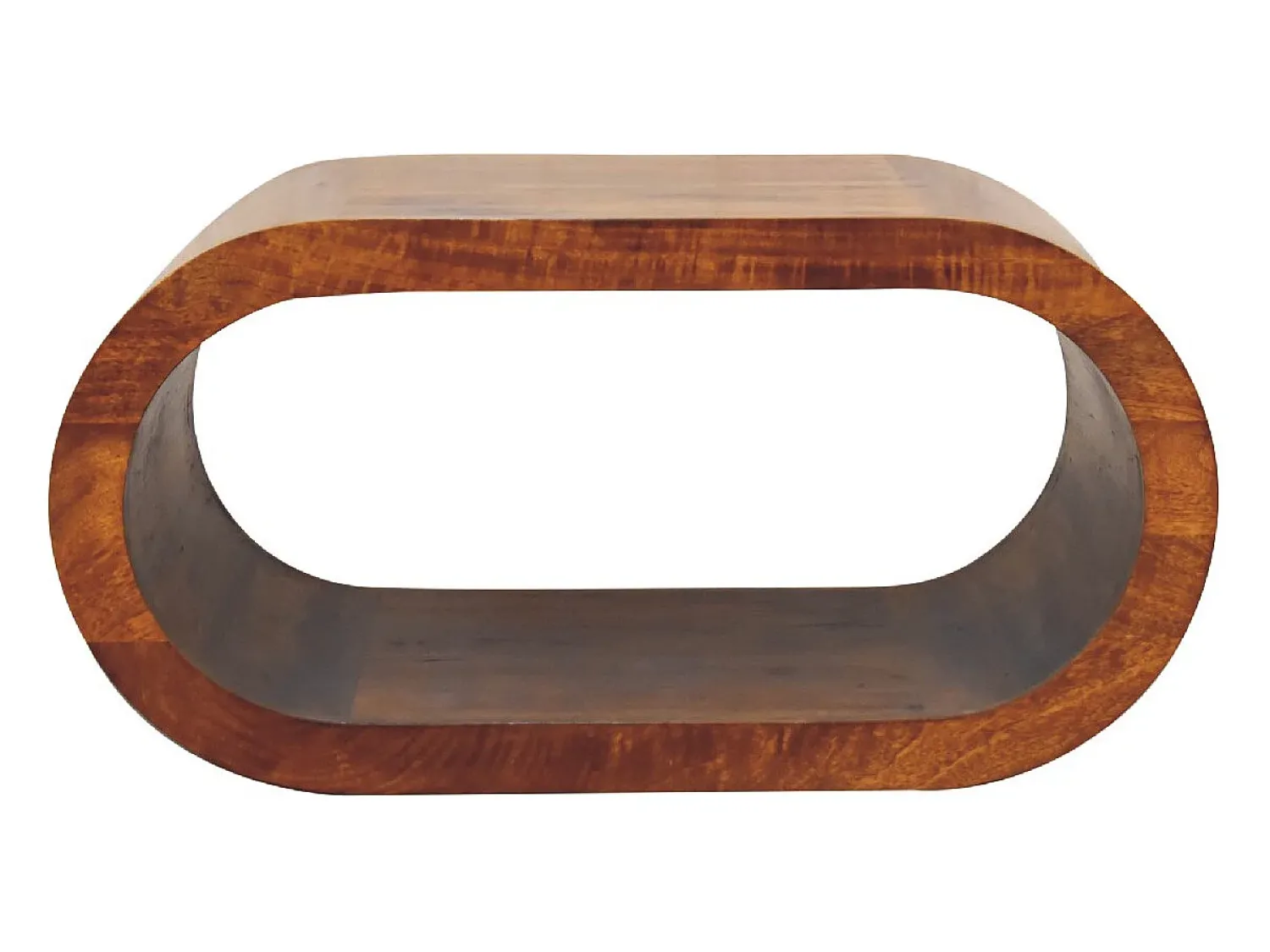 Mesa De Centro* Artisan Furniture Madeira Maciça Mesa de Centro Amaya, Compartimento Aberto, Marrom Escuro Castanho