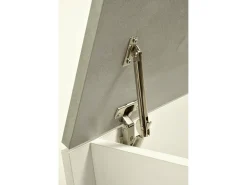Dmora Baú Ditalen, Grande caixa de armazenamento multiuso, Baú moderno, 100% Fabricado na Itália, 90x45h45 cm, e Cimento^ Acessórios De Arrumação