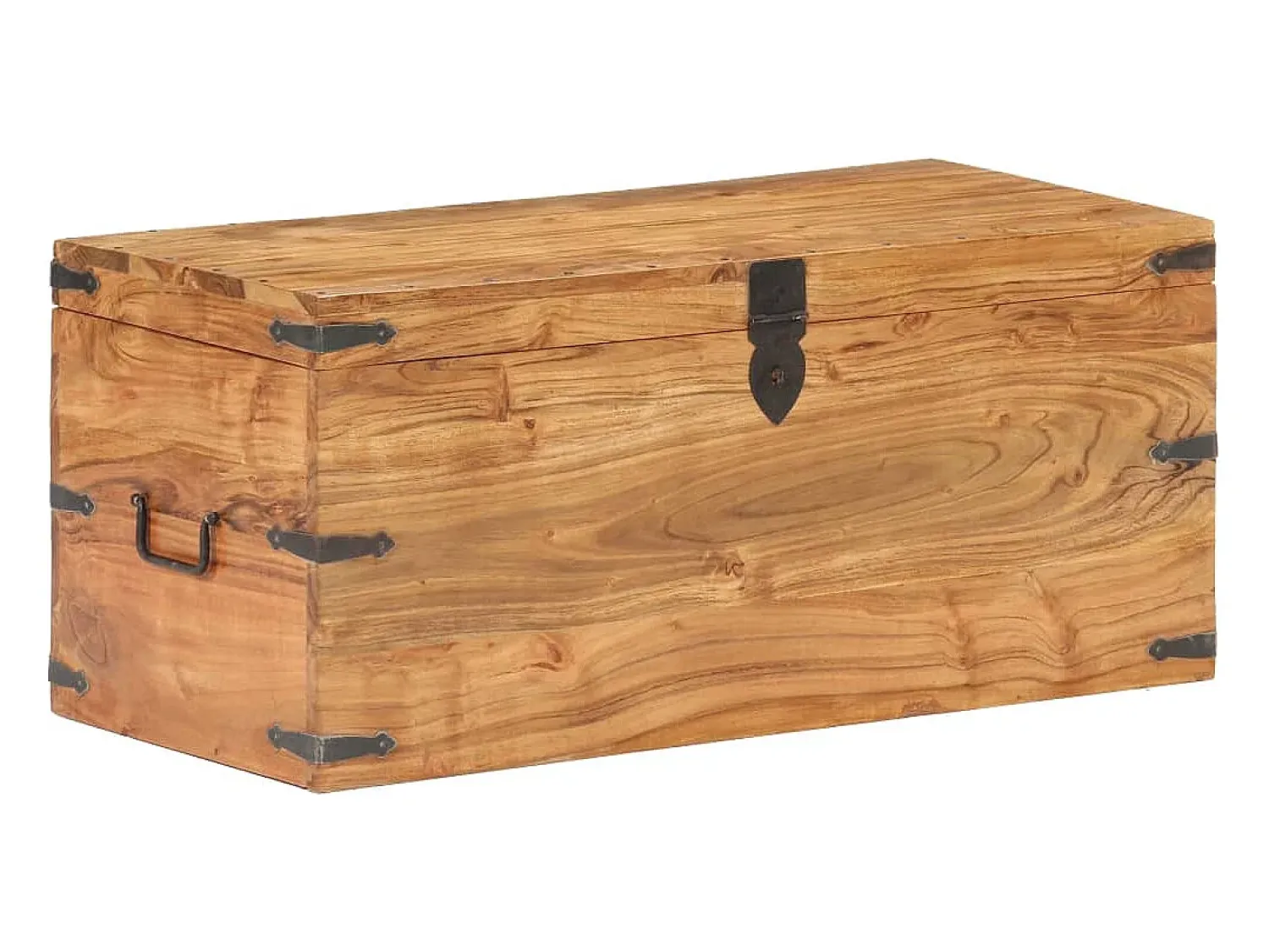 Acessórios De Arrumação|vidaxl Baú 90x40x40 cm madeira de acácia maciça Natural claro