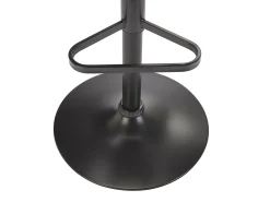 Vente-unique Banco alto veludo e metal preto, altura ajustável, - ELEANA^ Banco