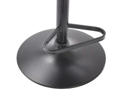 Banco*Vente-unique Banco alto veludo e metal, altura ajustável, - ELEANA Preto