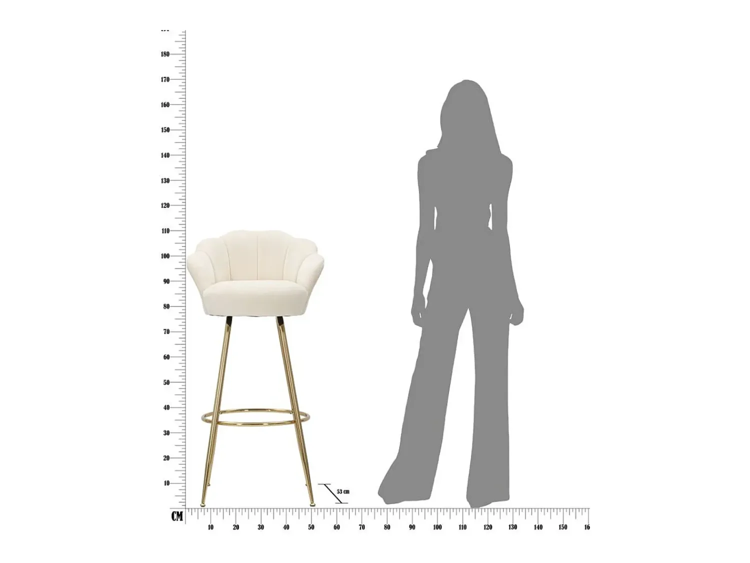 Banco| Banco Alto VKH451, , 55x53x110 cm, Kendra Home Bege