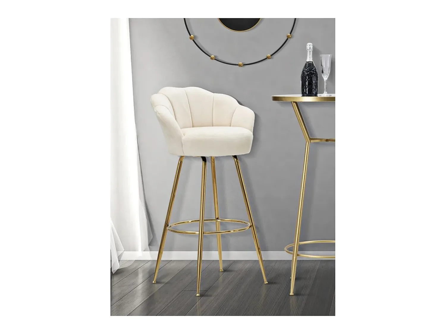 Banco| Banco Alto VKH451, , 55x53x110 cm, Kendra Home Bege
