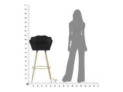Banco Alto VKH452, , 55x53x110 cm, Kendra Home Preto