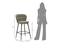 Best BANCO BAR LOSANNA SET 2 PCS CM 52X59X108 Verde