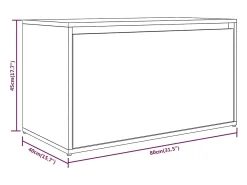 Outlet vidaxl Banco corredor 80x40x45 cm derivados de madeira carvalho fumado Natural claro