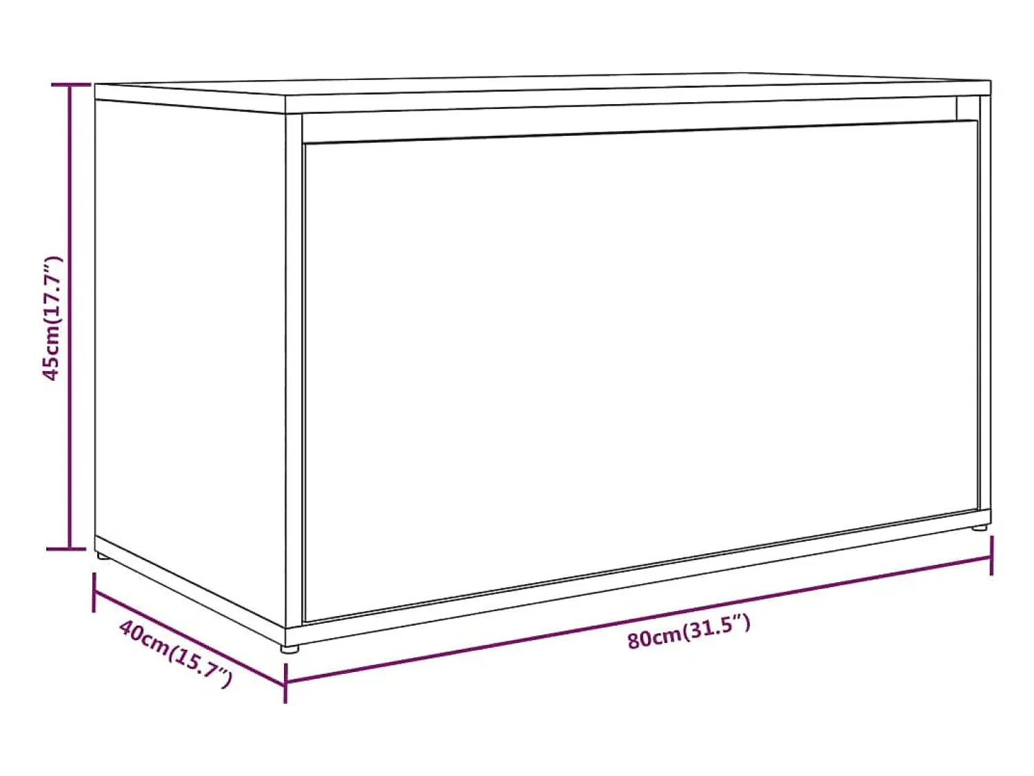 Outlet vidaxl Banco corredor 80x40x45 cm derivados de madeira carvalho fumado Natural claro