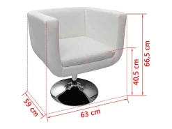 vidaxl Banco de bar couro artificial^ Poltrona