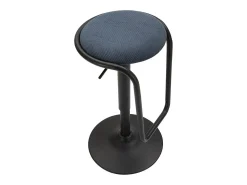 Banco* Banco De Bar Destiny Navy Com Altura Regulável Ø41x61 83 Cm Preto E Mauroferretti Azul