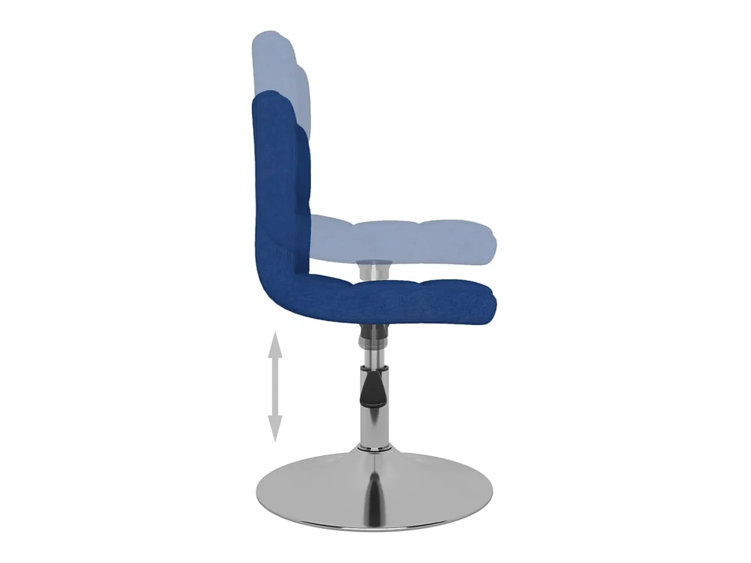 Banco|vidaxl Banco de bar giratório tecido Azul