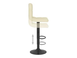 Sale vidaxl Banco de bar tecido cor Creme