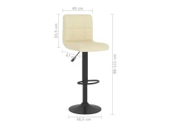 Sale vidaxl Banco de bar tecido cor Creme