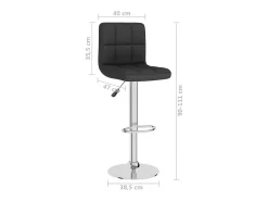 vidaxl Banco de bar tecido^ Banco