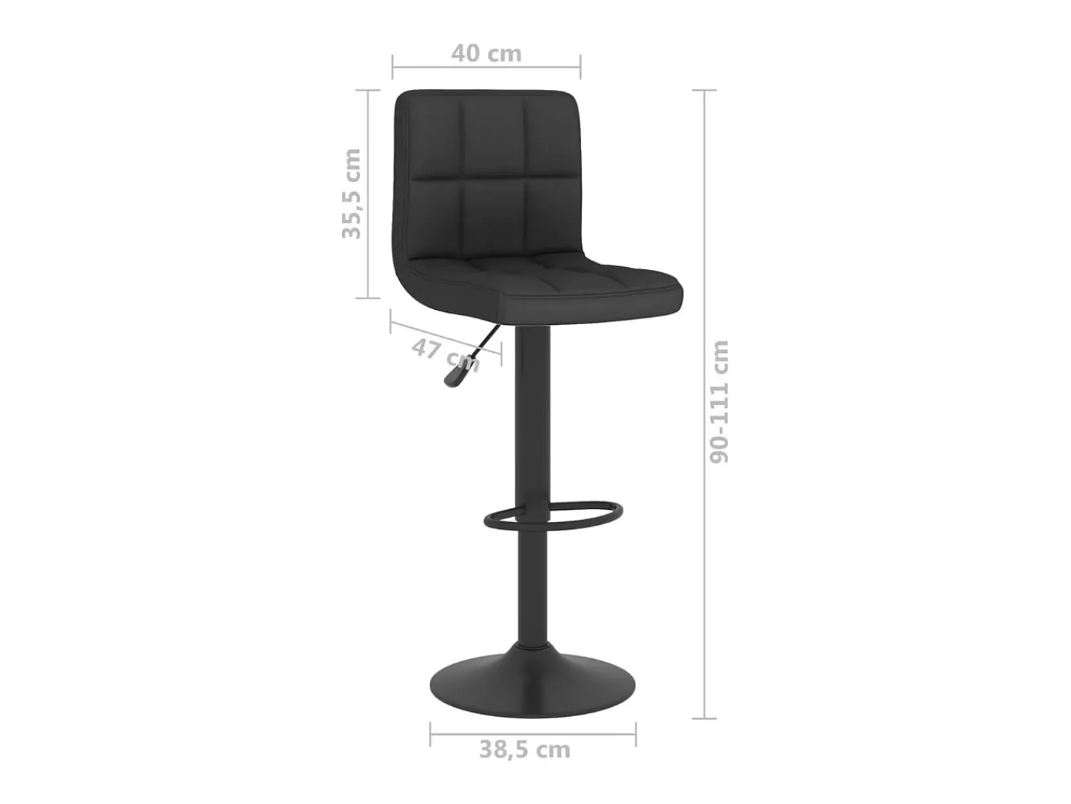 Sale vidaxl Banco de bar tecido Preto
