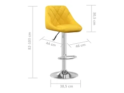 Banco|vidaxl Banco de bar veludo mostarda Amarelo