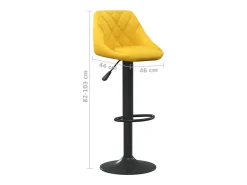 Banco|vidaxl Banco de bar veludo mostarda Amarelo