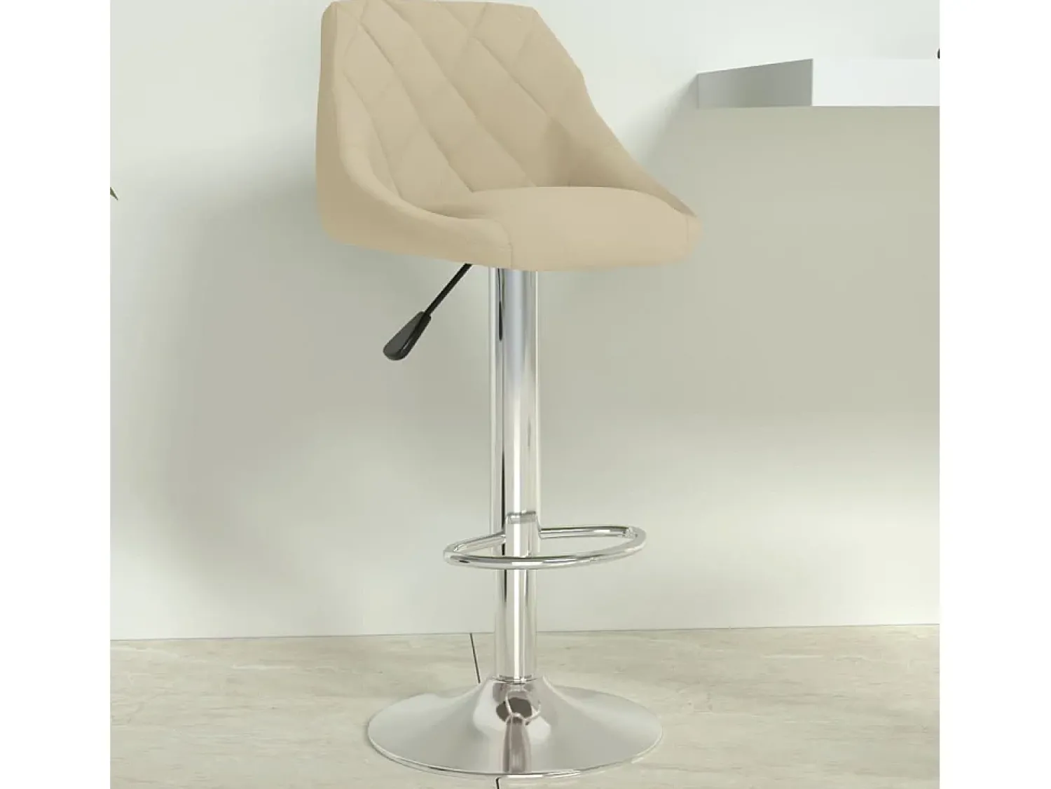 Discount vidaxl Banco de bar veludo cor Creme