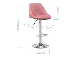 vidaxl Banco de bar veludo^ Banco