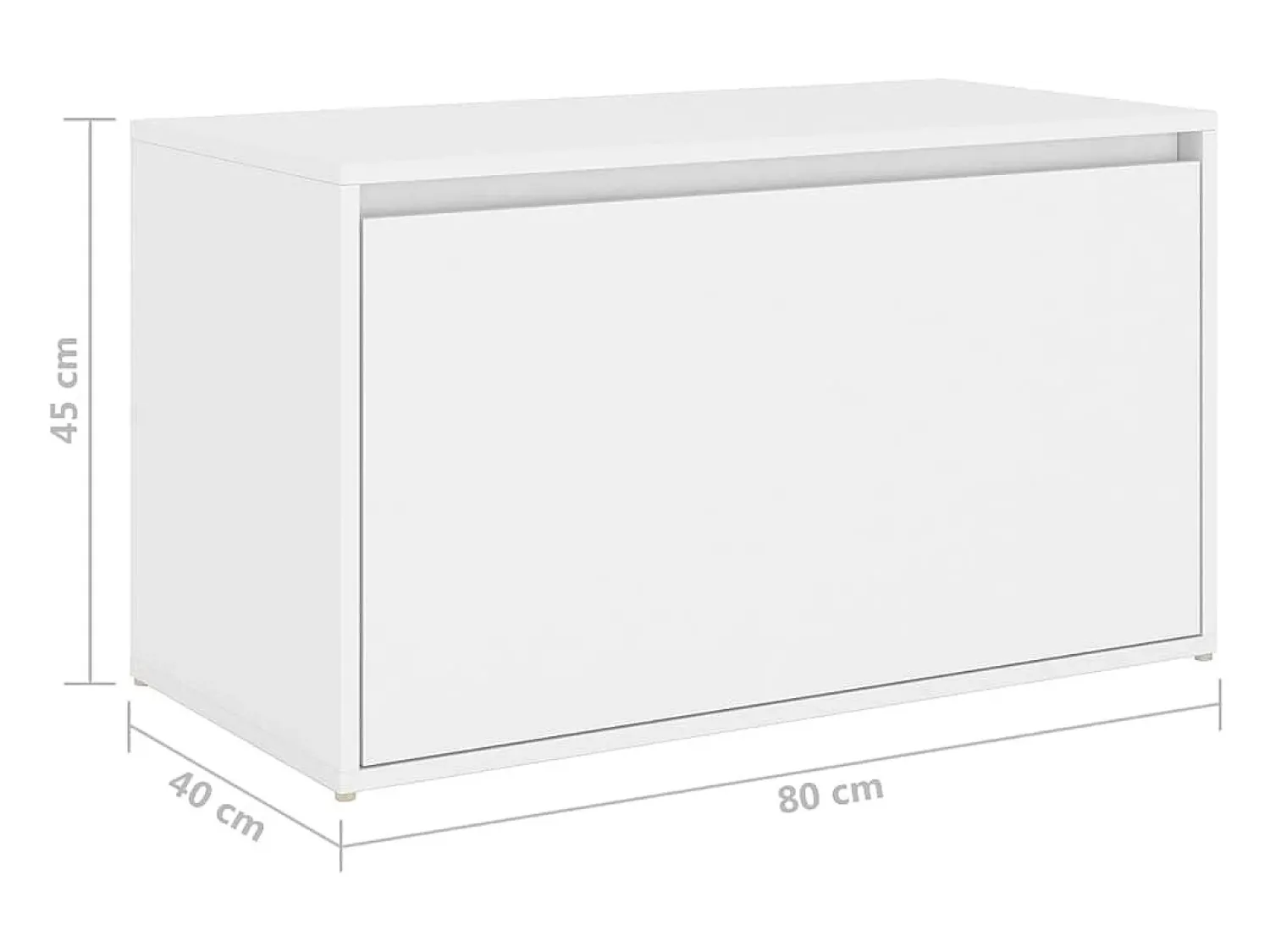 Móvel De Arrumação|Sapateira|vidaxl Banco de corredor 80x40x45 cm derivados de madeira Branco
