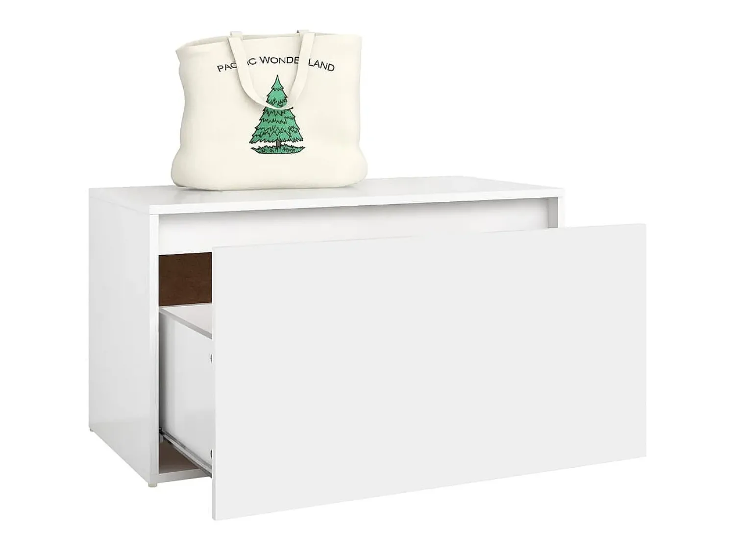 Outlet Banco de corredor 80x40x45 cm derivados de madeira PT147228 Branco