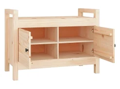 vidaxl Banco de corredor 80x40x60 cm madeira de pinho maciça^ Móvel De Arrumação|Sapateira