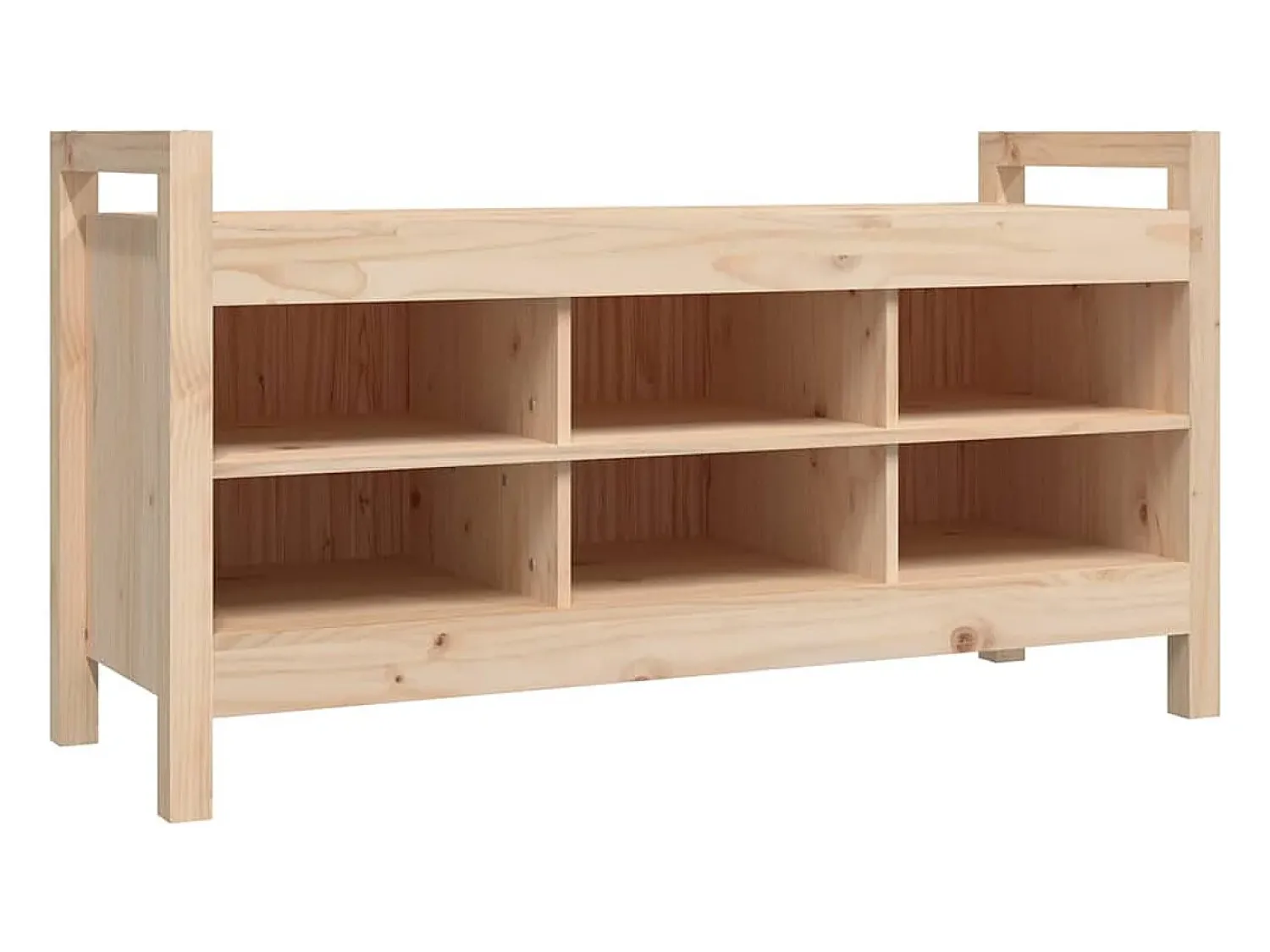 Móvel De Arrumação|Sapateira*vidaxl Banco de corredor 110x40x60 cm madeira de pinho maciça Castanho