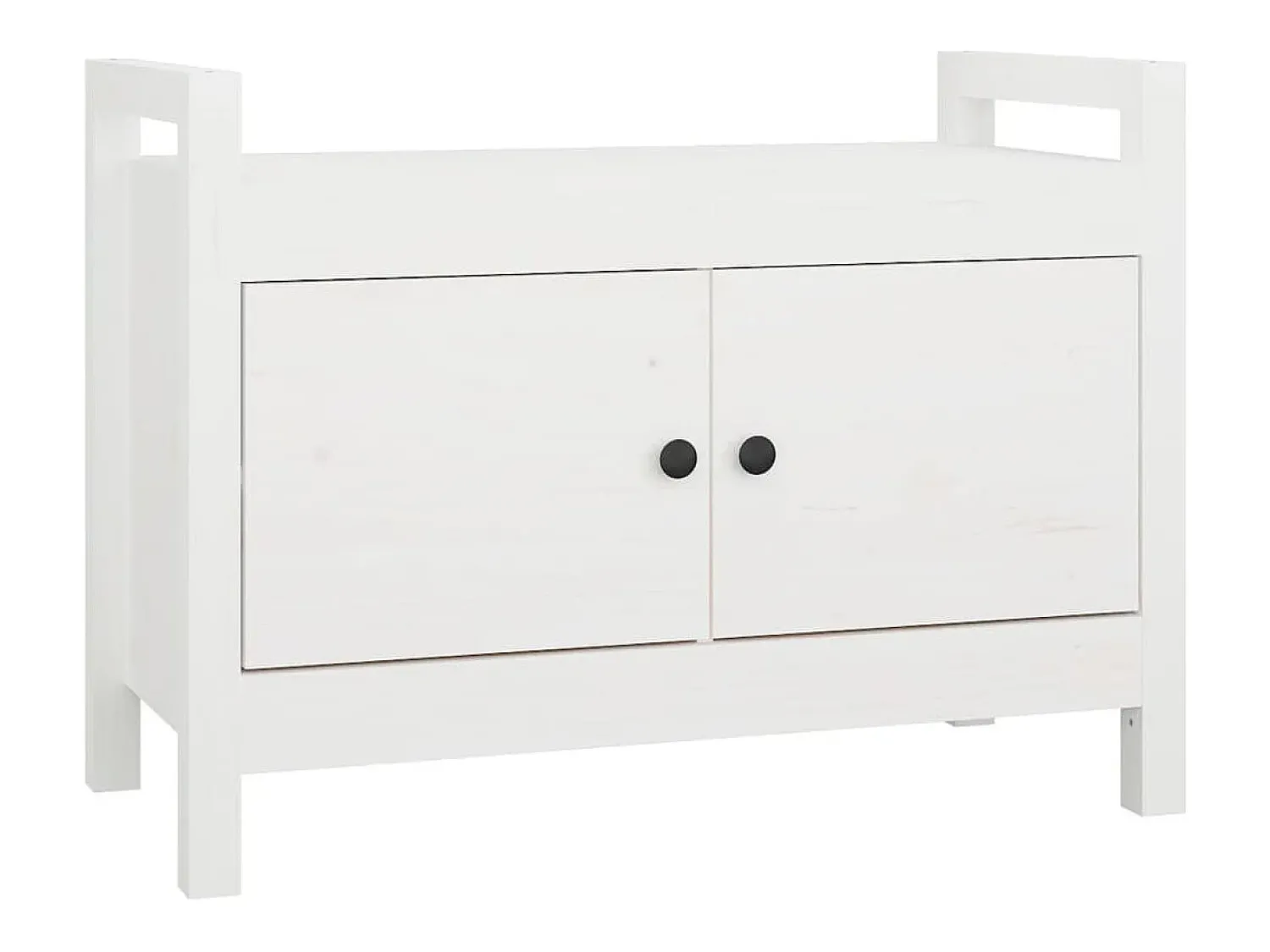 Banco de corredor 80x40x60 cm madeira de pinho maciça PT693254^ Móvel De Arrumação|Sapateira