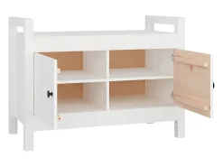 Banco de corredor 80x40x60 cm madeira de pinho maciça PT693254^ Móvel De Arrumação|Sapateira