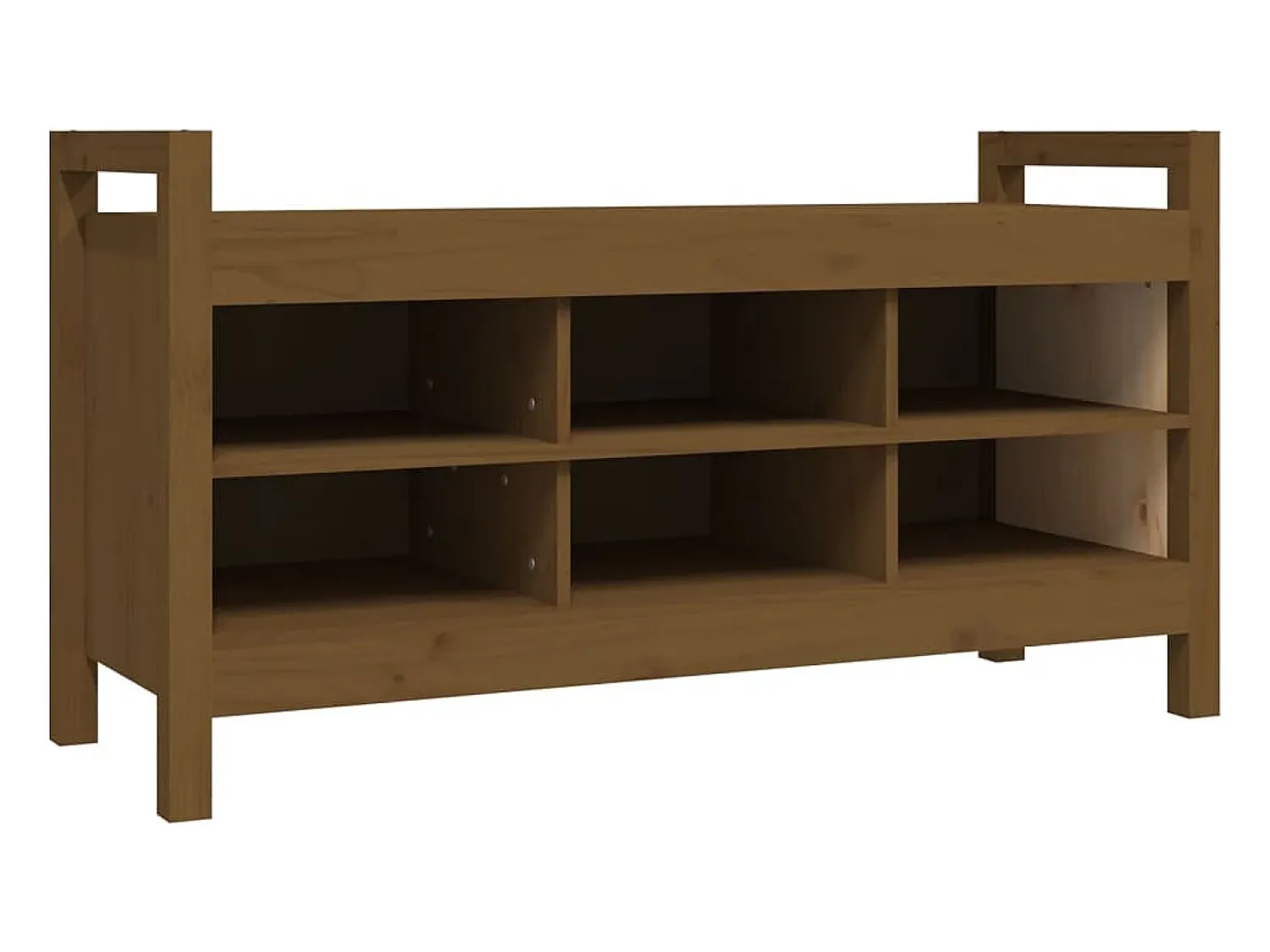 New Banco de corredor 110x40x60 cm pinho maciço mel PT723669 Castanho