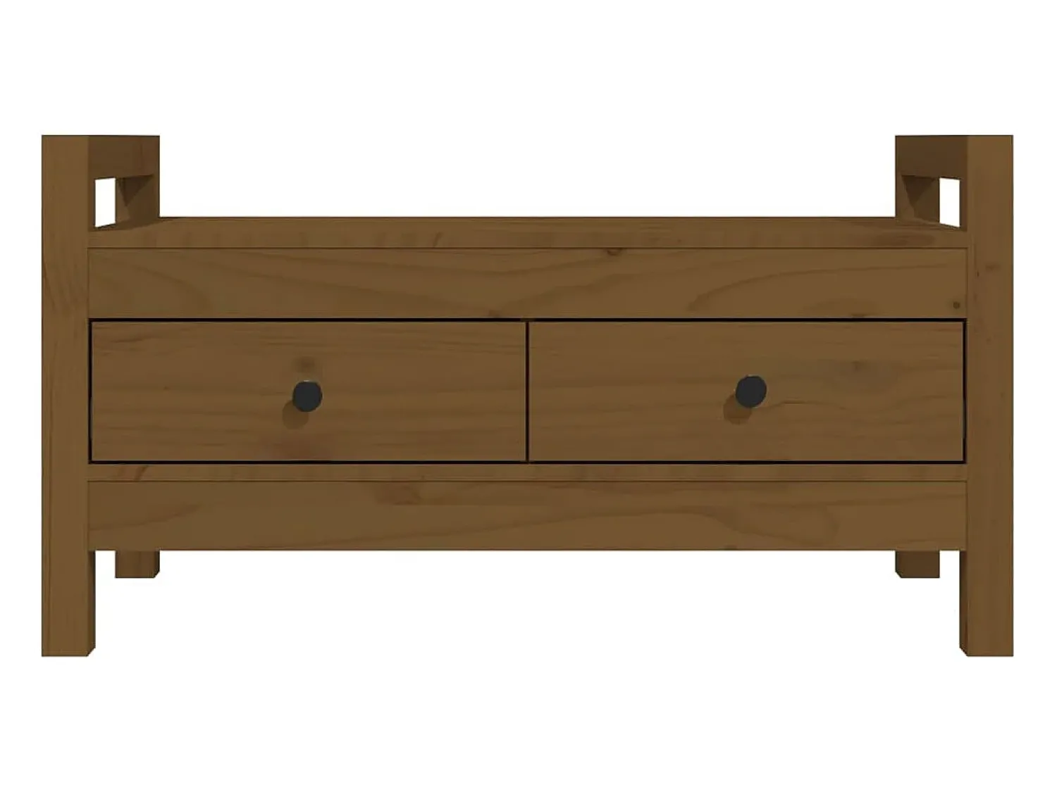vidaxl Banco de corredor 80x40x43 cm pinho maciço castanho mel^ Móvel De Arrumação|Sapateira