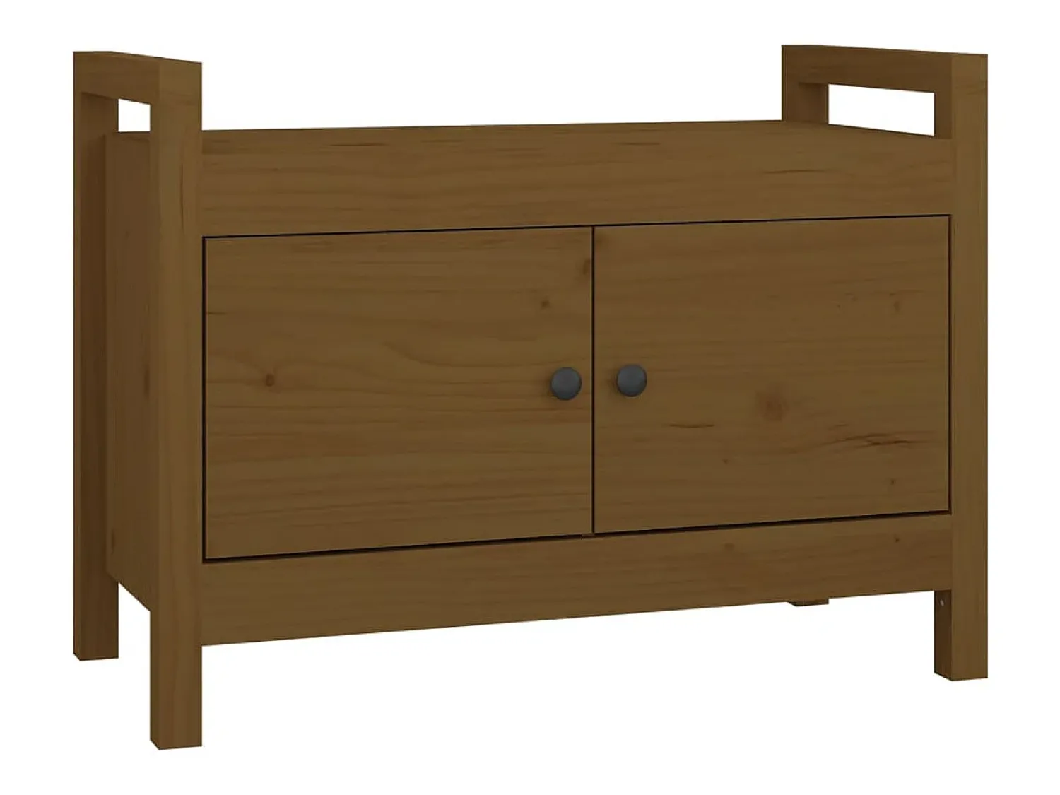 Móvel De Arrumação|Sapateira* Banco de corredor 80x40x60 cm pinho maciço mel PT380584 Castanho