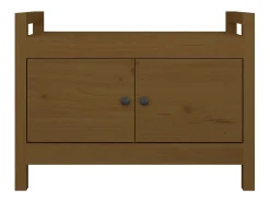 Móvel De Arrumação|Sapateira* Banco de corredor 80x40x60 cm pinho maciço mel PT380584 Castanho