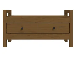 Móvel De Arrumação|Sapateira* Banco de corredor 80x40x43 cm pinho maciço mel PT281159 Castanho