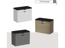 Vicco Banco para sapatos sonoma 60x30x51 schufy^ Móvel De Arrumação|Sapateira