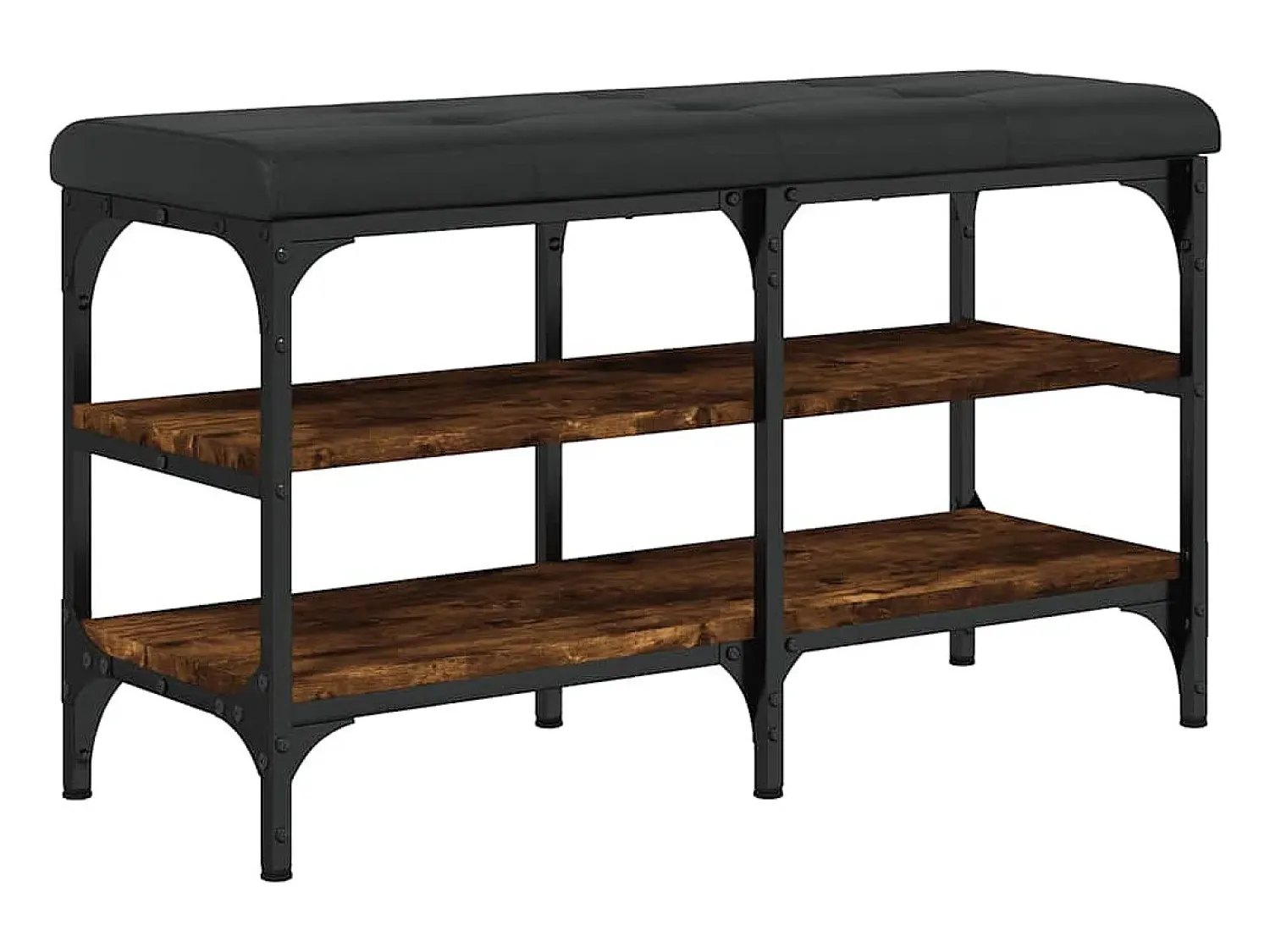 Clearance vidaxl Banco sapateira 82x32x47 cm derivados madeira carvalho fumado Natural claro