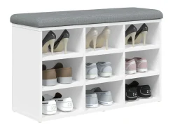 Móvel De Arrumação|Sapateira| Banco sapateira 82x32x50 cm derivados de madeira PT880180 Branco