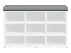 Móvel De Arrumação|Sapateira| Banco sapateira 82x32x50 cm derivados de madeira PT880180 Branco