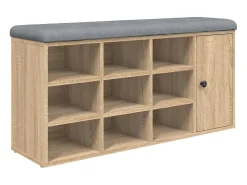 vidaxl Banco sapateira 102x32x50 cm derivados madeira carvalho sonoma^ Móvel De Arrumação|Sapateira