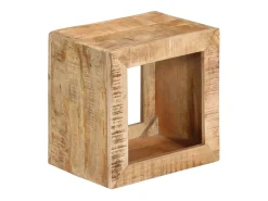 Mesa De Apoio|vidaxl Banco 40x30x40 cm madeira de mangueira maciça Natural claro