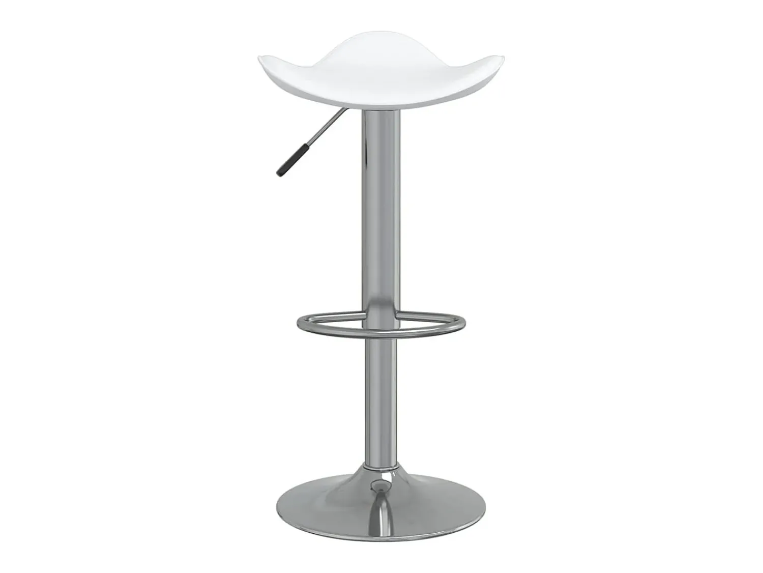Banco*vidaxl Bancos de bar 2 pcs aço cromado e couro artificial Branco