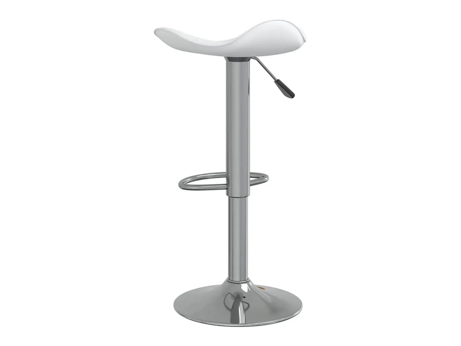 Banco*vidaxl Bancos de bar 2 pcs aço cromado e couro artificial Branco